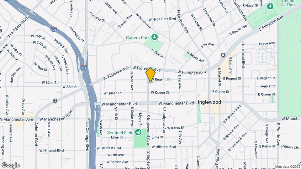 124 N Inglewood Ave Map and Location Details