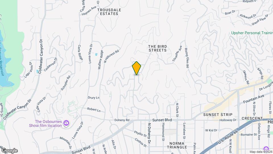1378 N Doheny Dr Map and Location Details