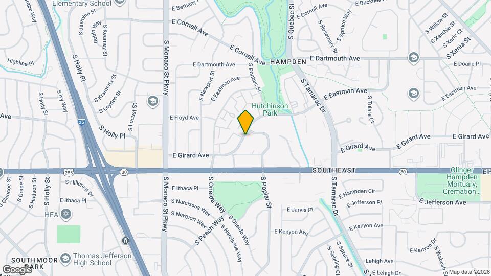 6980 E Girard Ave Map and Location Details