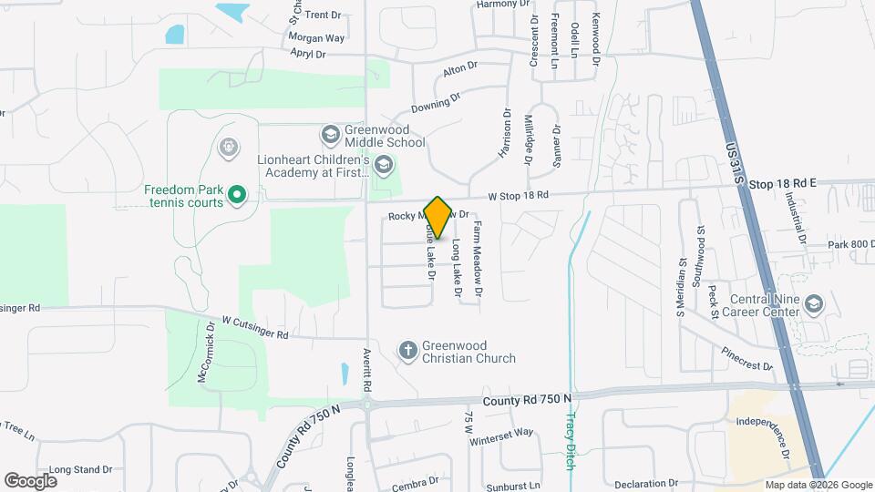 1721 Blue Lake Dr Mapa y Detalles de la Ubicación