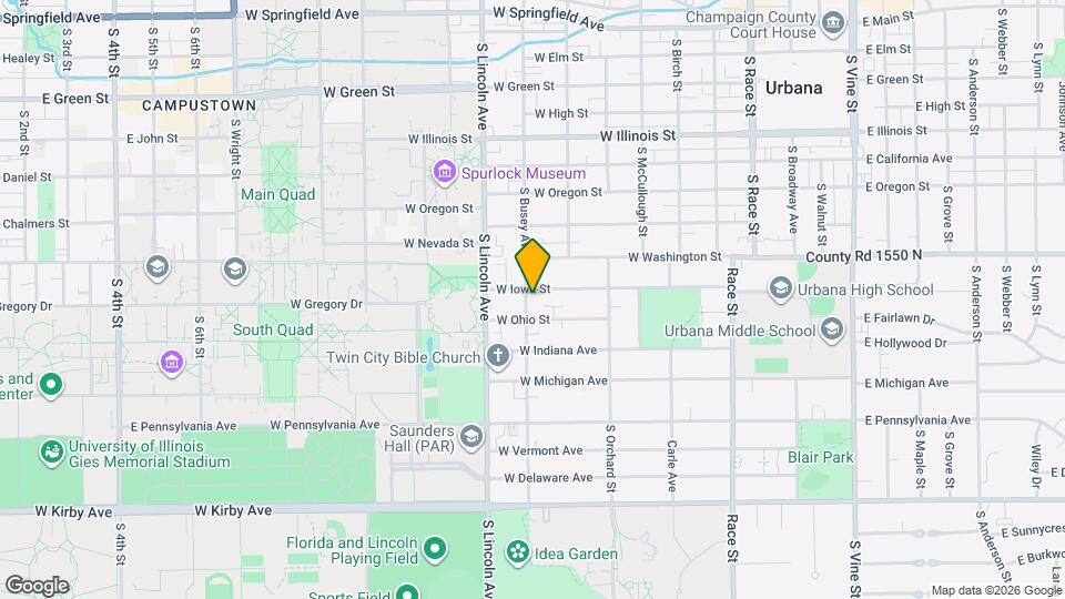 1004 S Busey Ave Map and Location Details
