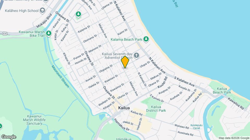 308 Maluniu Ave Map and Location Details