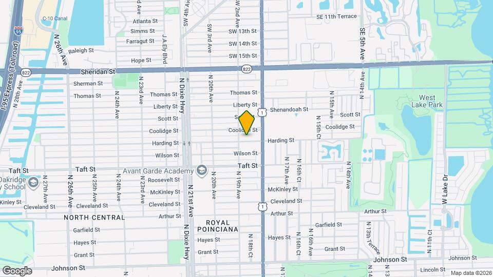 1825 Harding St Map and Location Details