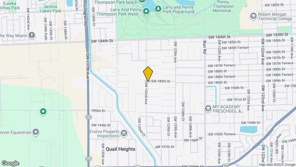 13202 SW 189th Ter Mapa y Detalles de la Ubicación