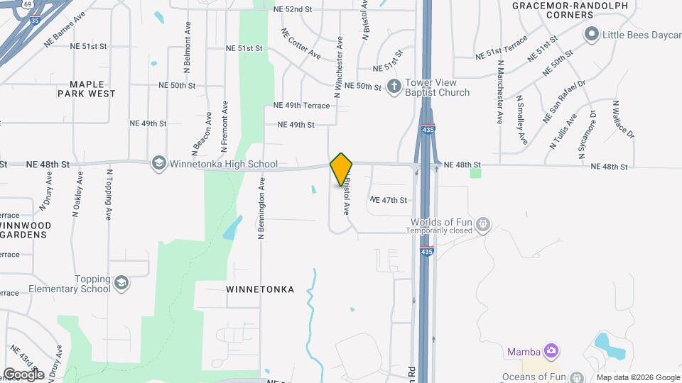 4700 N Bristol Ave Map and Location Details