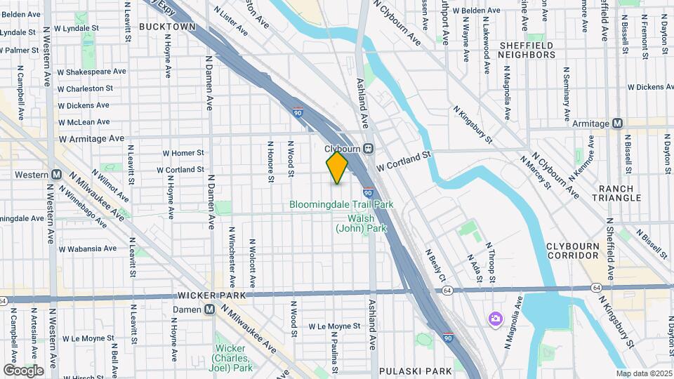 1835 N Paulina St Map and Location Details