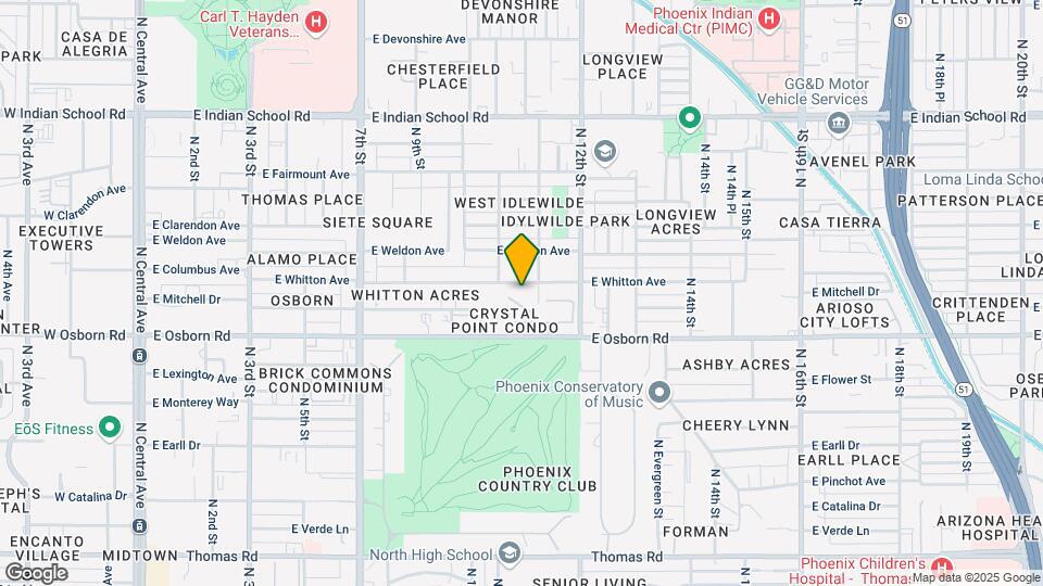 1055 E Whitton Ave Map and Location Details