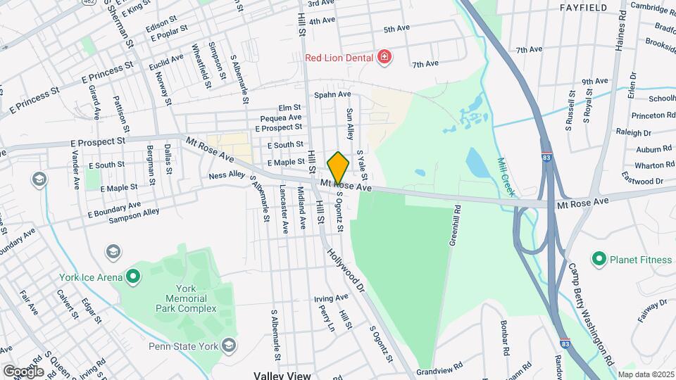 1350 Mt Rose Ave Map and Location Details