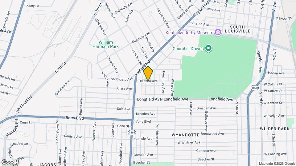 1218 Oleanda Ave Map and Location Details
