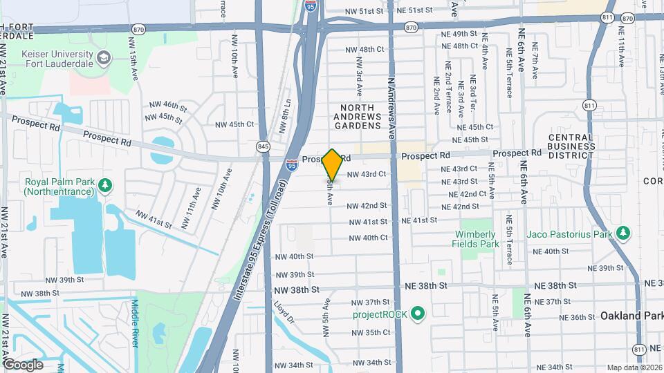 495 NW 43rd St Mapa y Detalles de la Ubicación
