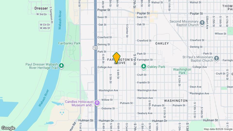 582 College Ave Map and Location Details