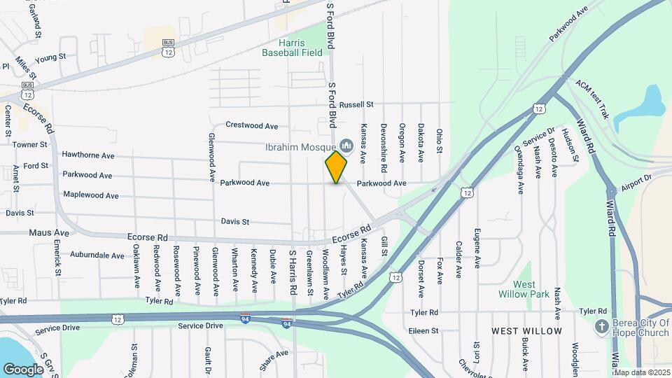 1480 Parkwood Ave Map and Location Details