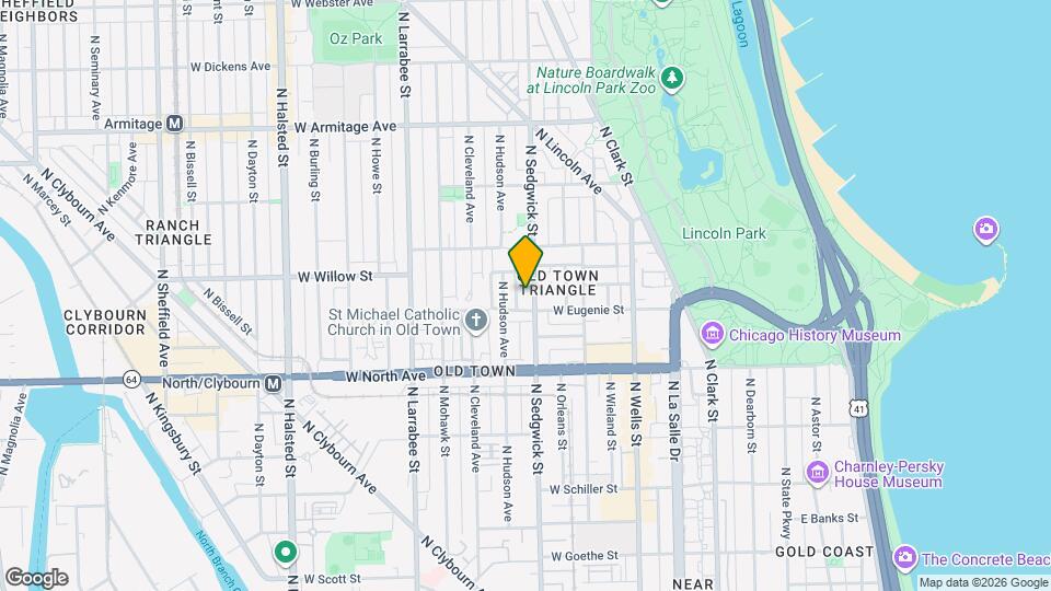 1710 N Sedgwick St Map and Location Details