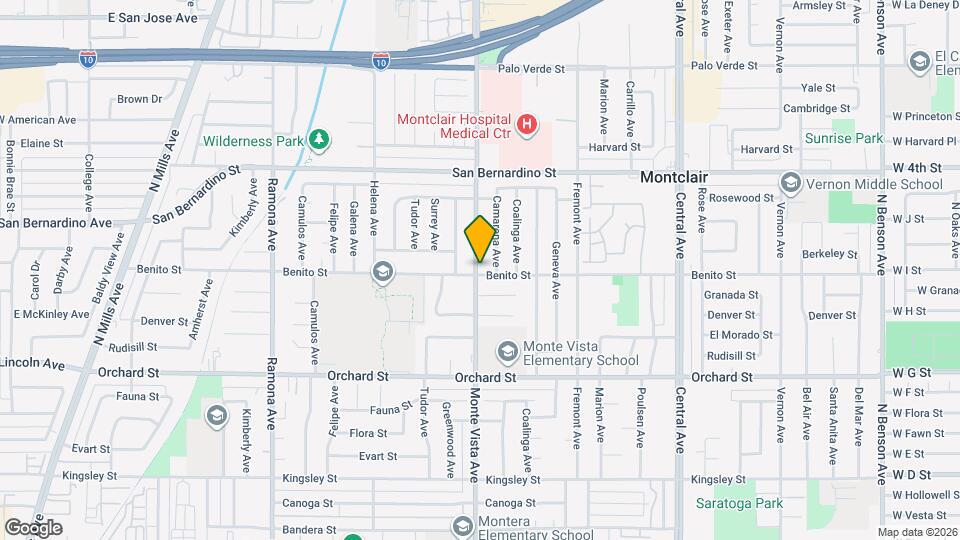 9889 Monte Vista Ave Mapa y Detalles de la Ubicación