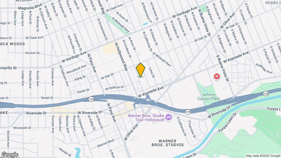 250 N Cordova St Map and Location Details