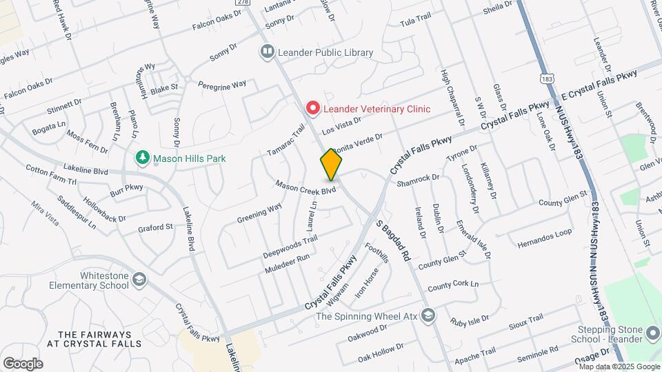 1820 Mason Creek Blvd Map and Location Details