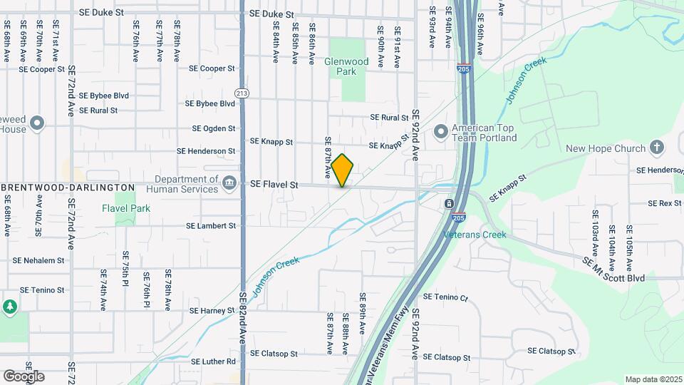 8780 SE Flavel St Map and Location Details