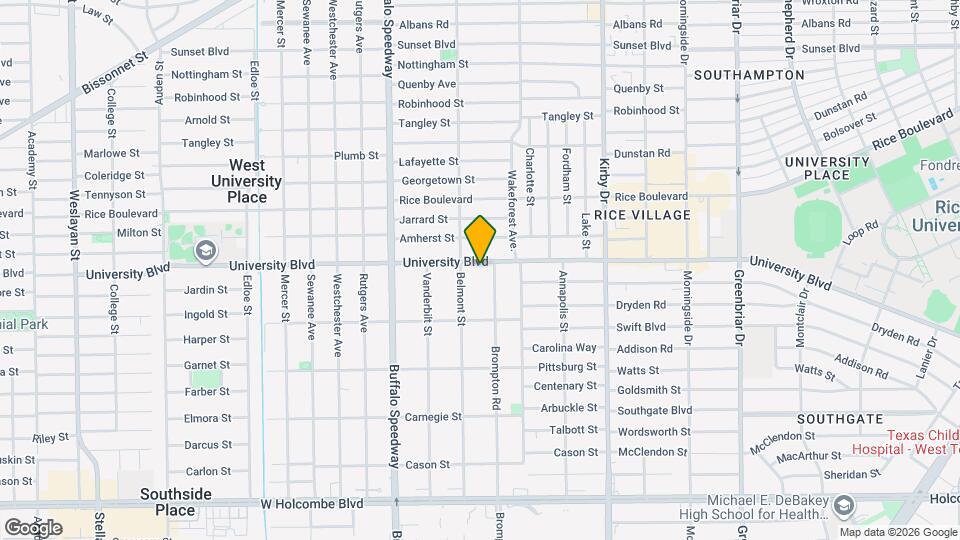 2911 University Blvd Map and Location Details