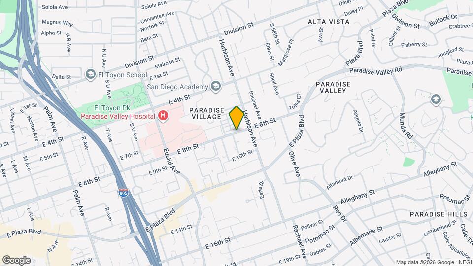 2940 E 8th St Map and Location Details