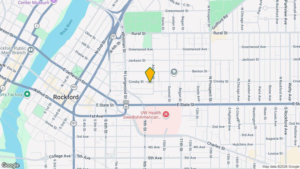 1243 Crosby St Map and Location Details