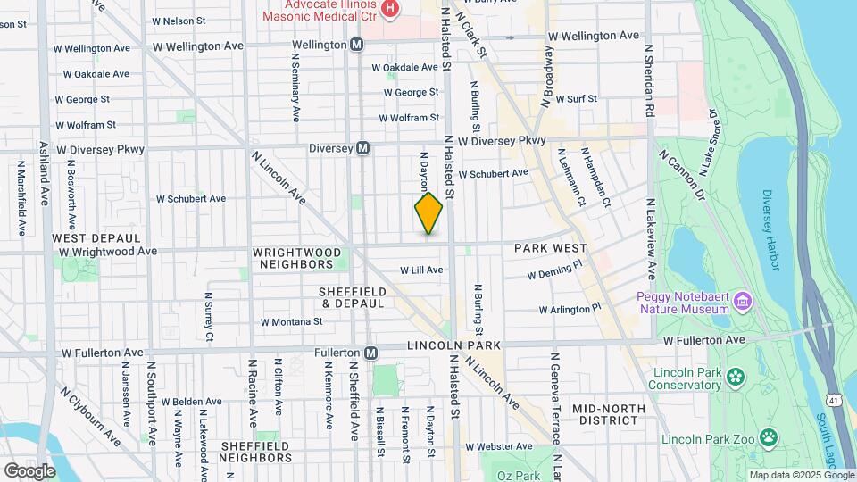 824 W Wrightwood Ave Mapa y Detalles de la Ubicación