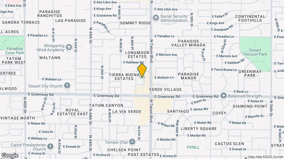 15516 North 47th Pl Map and Location Details