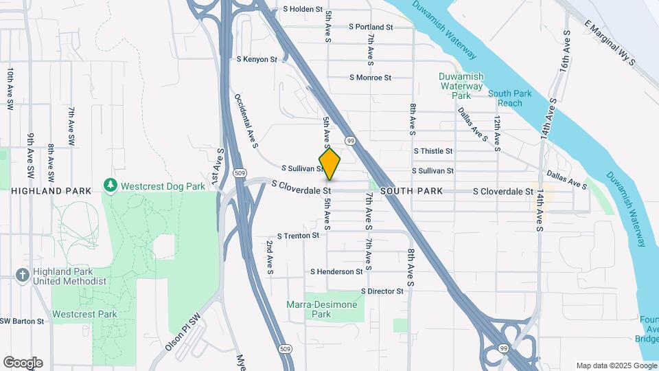 502 S Cloverdale St Map and Location Details