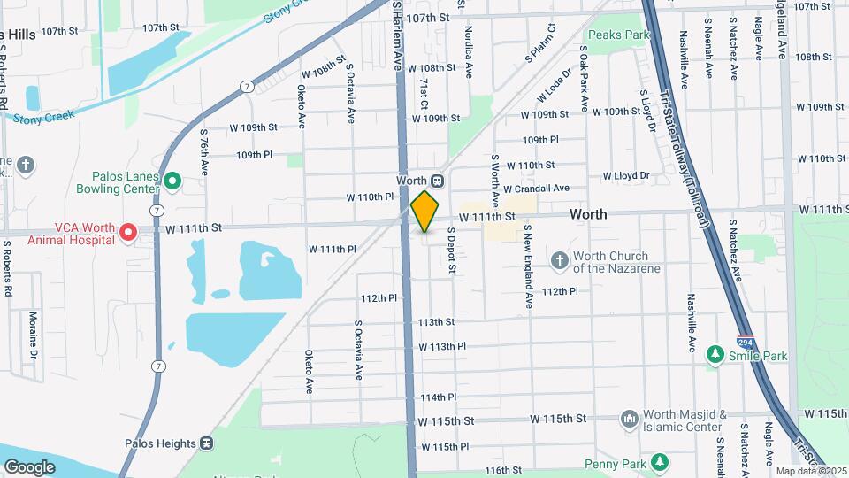 7122 W 111th Pl Map and Location Details