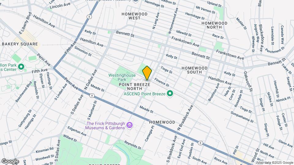 421 N Homewood Ave Map and Location Details