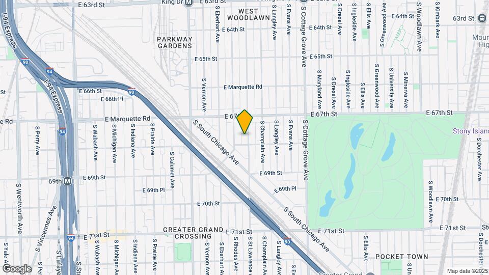 6744 S St Lawrence Ave-Unit -2 Map and Location Details