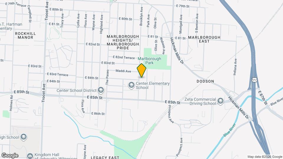 8347 Brooklyn Ave Map and Location Details