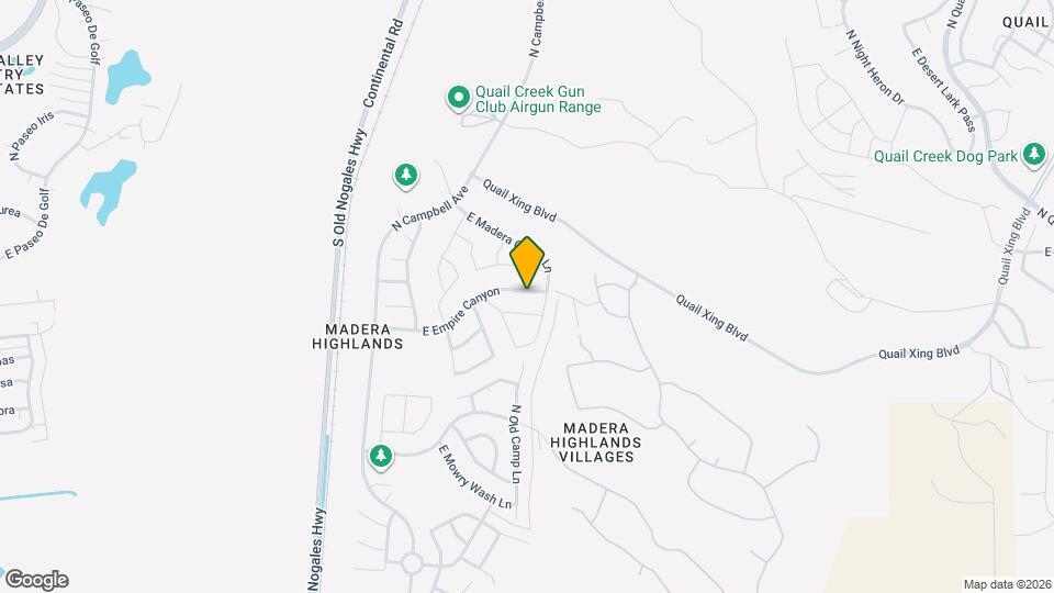 1136 E Empire Canyon Map and Location Details