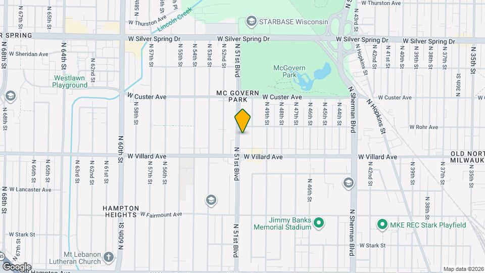 5256 N 51st Blvd Map and Location Details