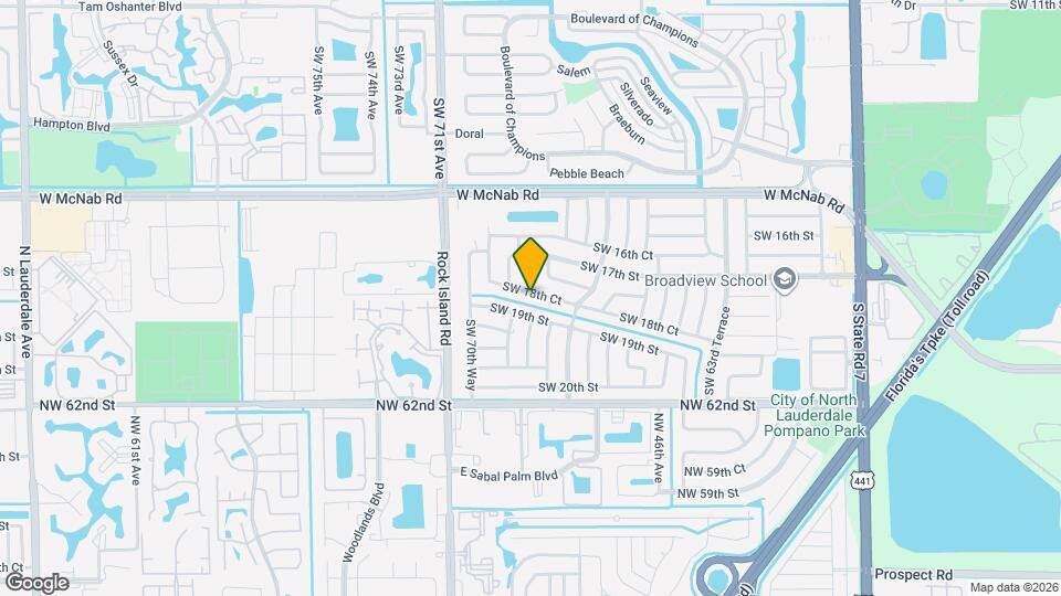 6870 SW 18th Ct Map and Location Details