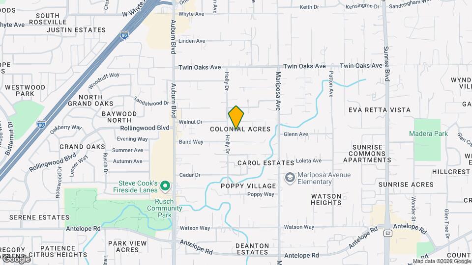 7614 N Colony Wy Map and Location Details