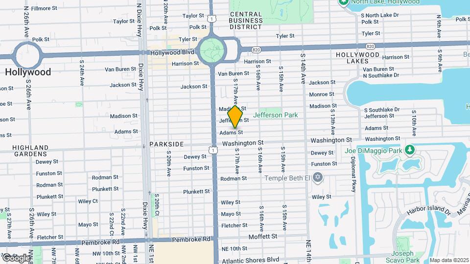 1705 Adams St Map and Location Details