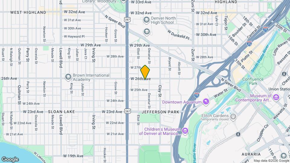 2820 W 26th Ave, Unit 103 Map and Location Details