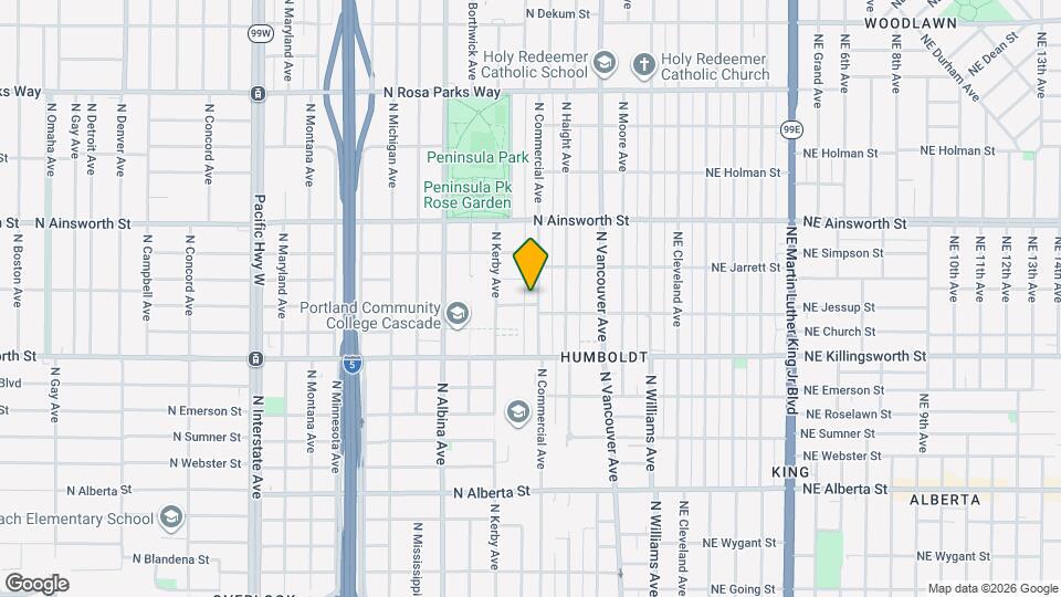 5703 N Commercial Ave, Unit A Mapa y Detalles de la Ubicación