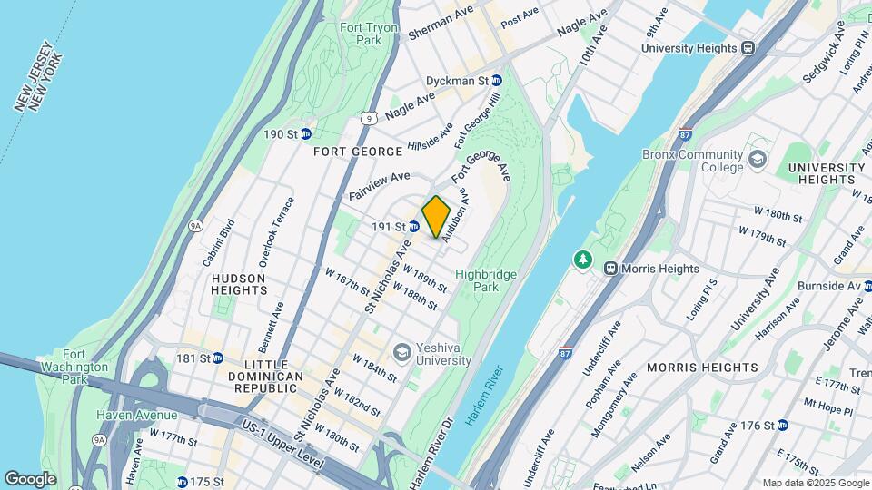 550 W 191st St Map and Location Details