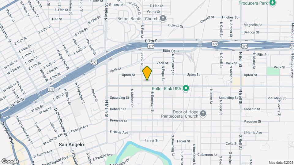 612 Pulliam St Map and Location Details