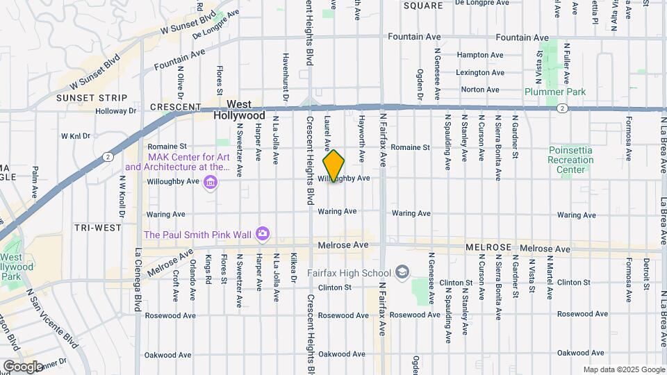 844 N Laurel Ave Map and Location Details