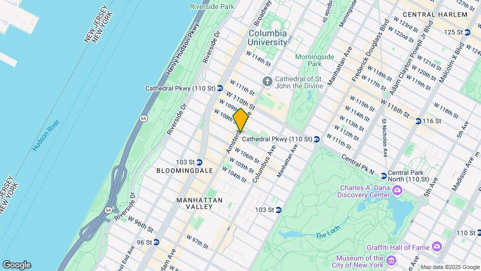 175 West 107th Street Mapa y Detalles de la Ubicación