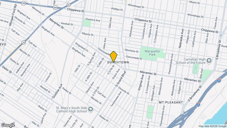 3702 Meramec St Map and Location Details