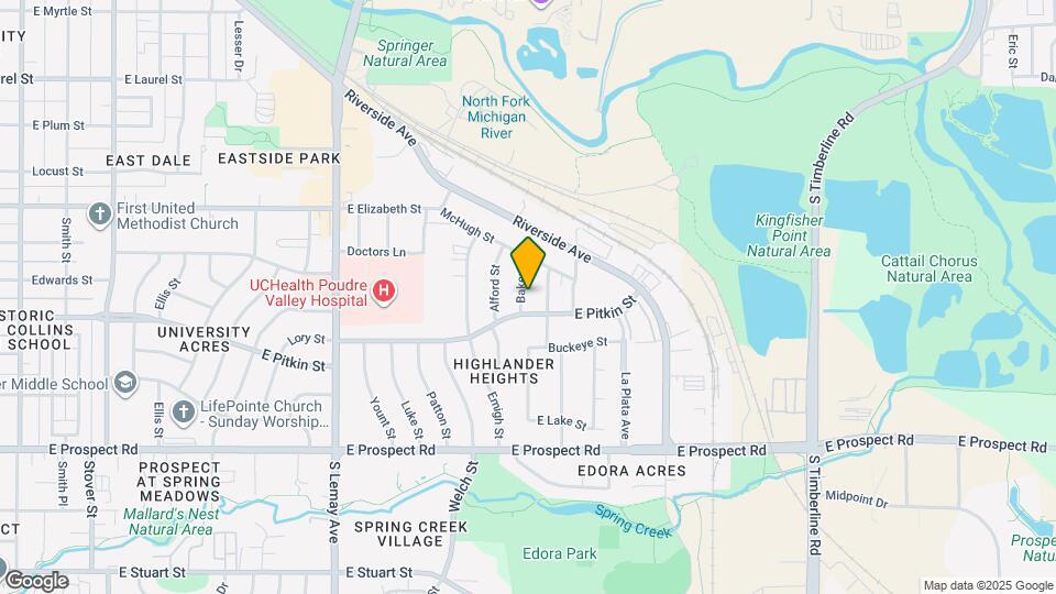 1204 Baker St Map and Location Details