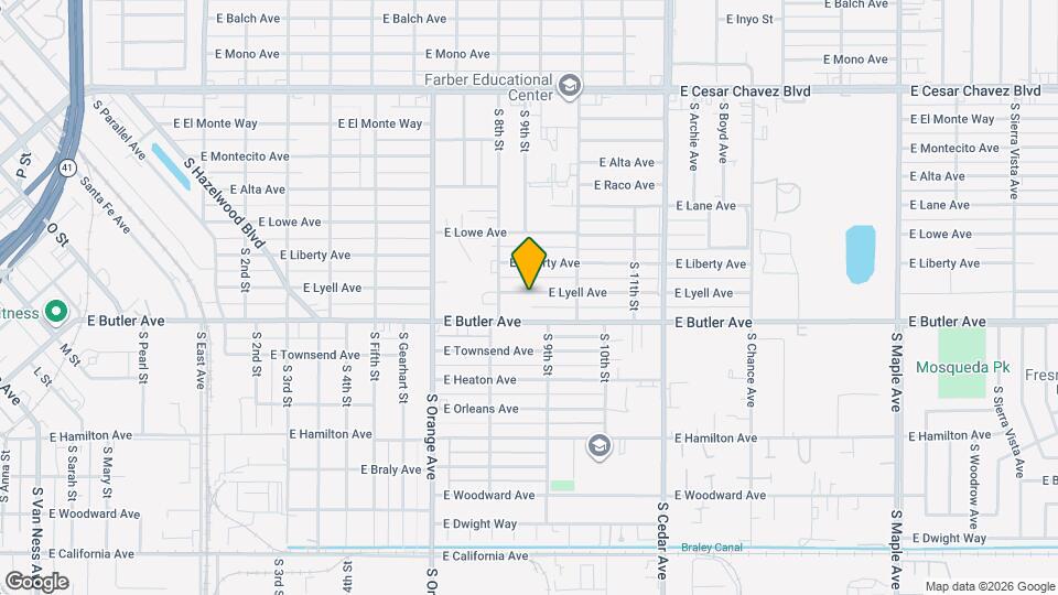 3842 E Lyell Ave Map and Location Details