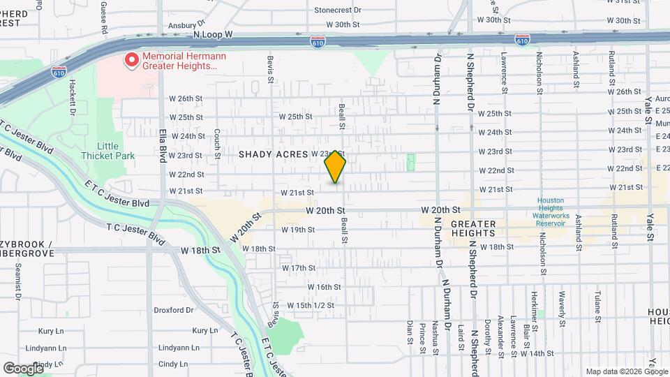 1107 W 21st St Map and Location Details