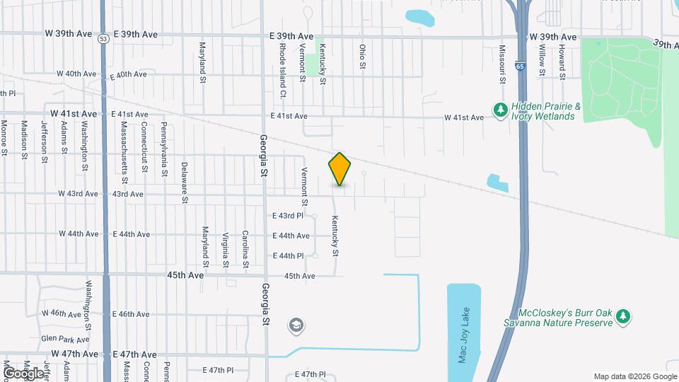 1100 E 43rd Ave Map and Location Details