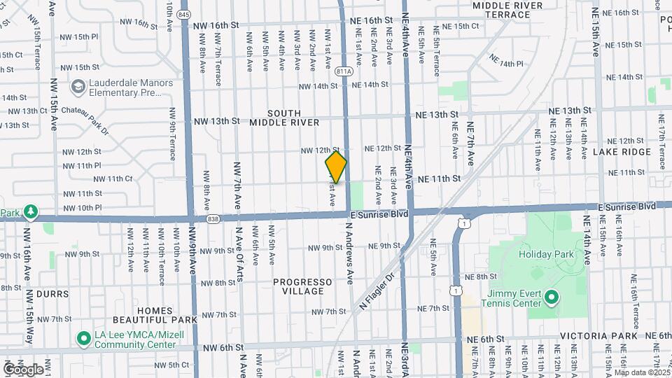 1034 NW 1st Ave Map and Location Details