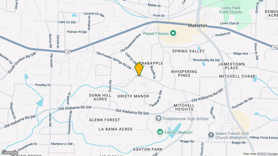 1047 Old Powder Springs Rd SW Map and Location Details