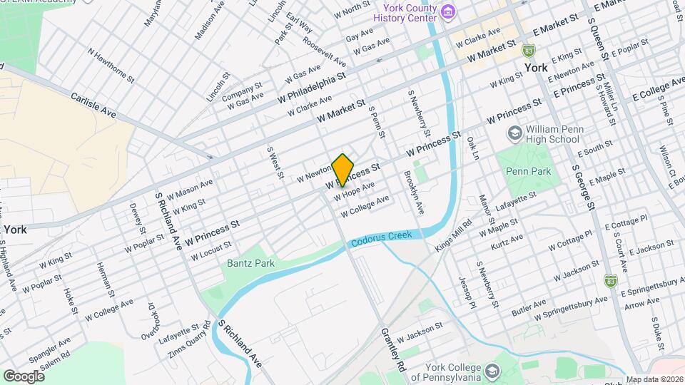 219 S Hartley St Map and Location Details